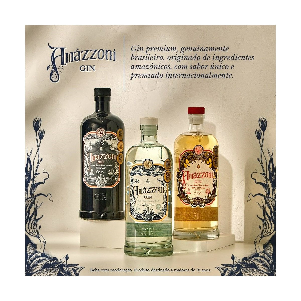 Gin Amázzoni 750ml - Hollister