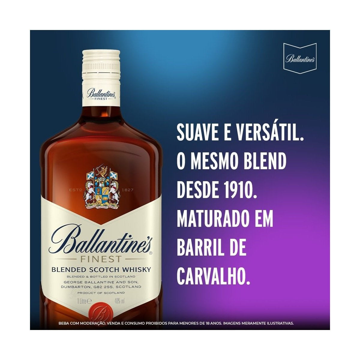 Ballantine's Finest Blended Scotch Whisky 1L - Hollister