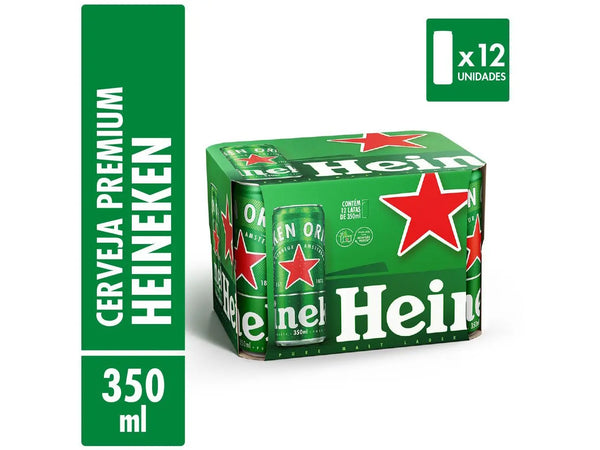 Cerveja Heineken Lata 12 Unidades 350ml