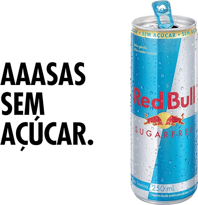 Energético Red Bull Energy Drink, Sem Açúcar, 250ml (24 latas)