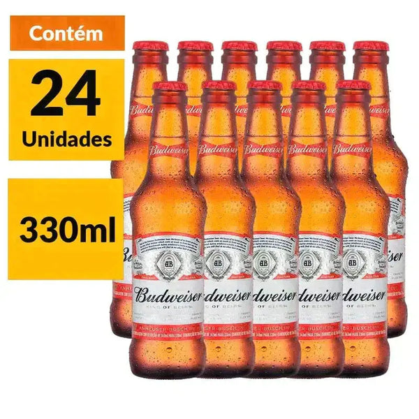 Cerveja Long Neck 330ml CX 24 UN Budweiser - Hollister