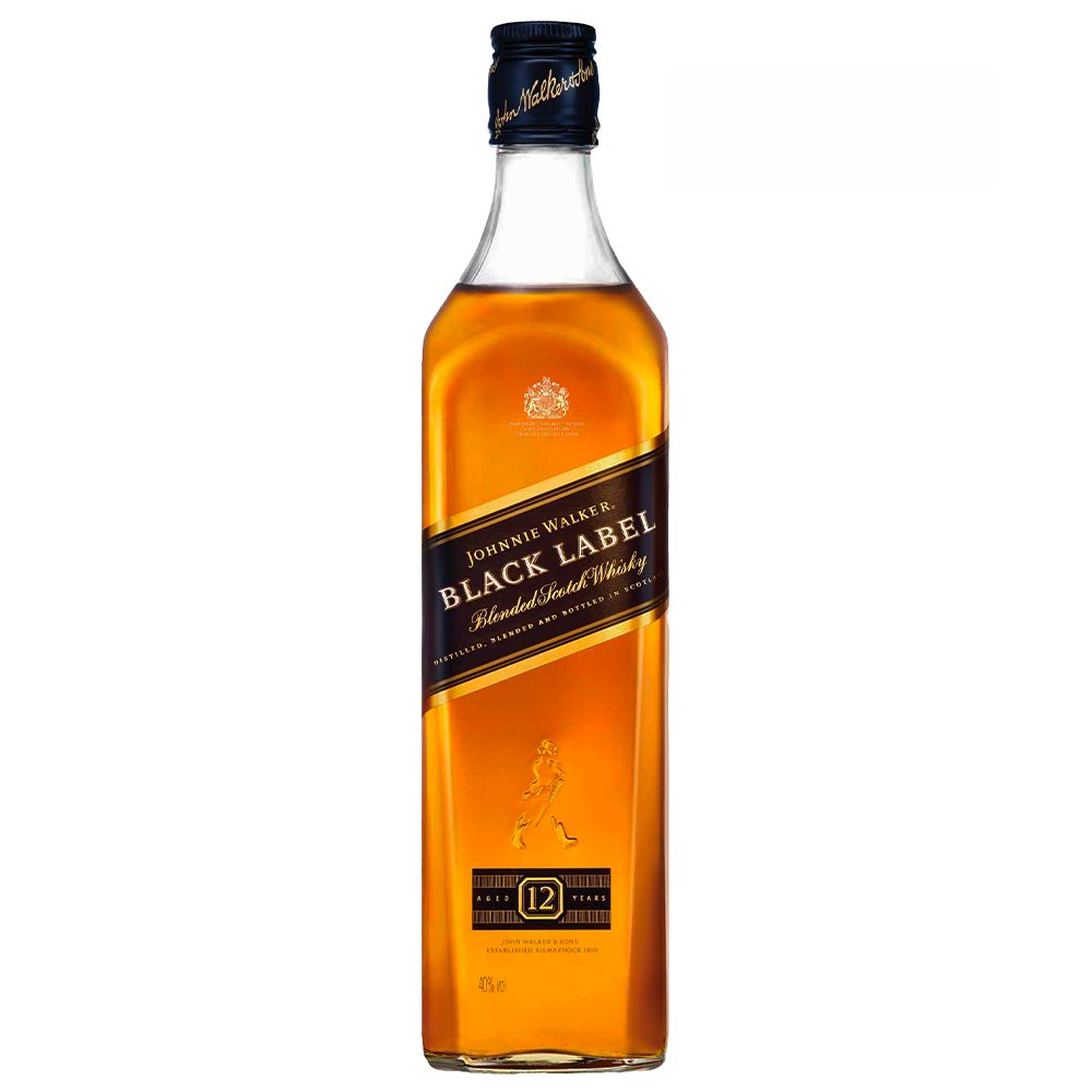 Kit com 3 Johnnie Walker Black Label 12 Anos Blended Scotch Whisky 750ml