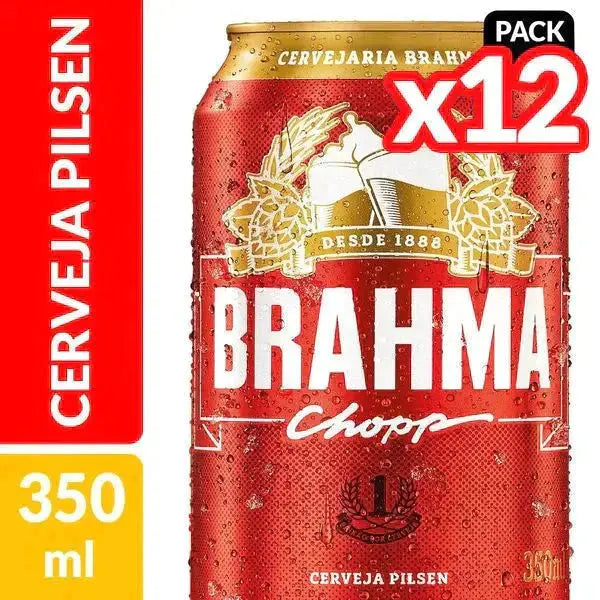 Kit 12 Cerveja Chopp Brahma Lata 350ml - Hollister